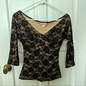 Pinup Girl Clothing Pinup Couture lace top